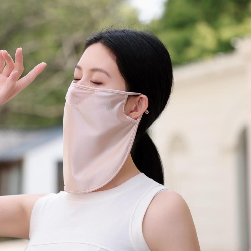Sports Mask Breathable - Women’s Elegant Ice Silk Anti‑UV Face