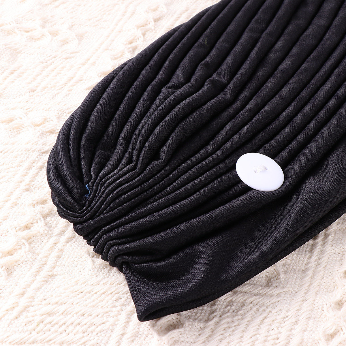 Mask Ear Saver Strap - 2Pcs Black Adjustable Elastic Headband Hat