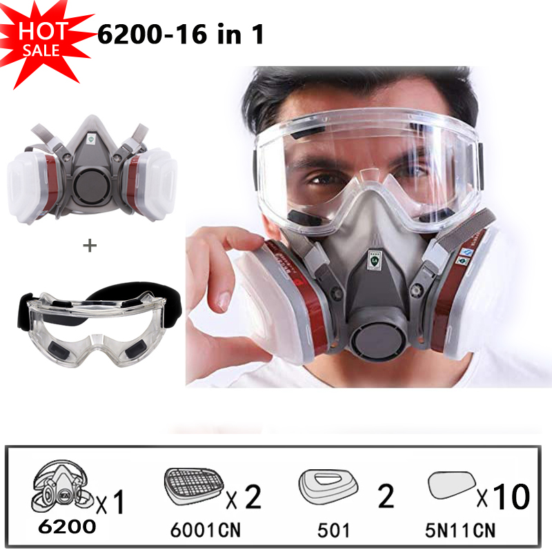 Dust Mask Construction - 6200 Chemical Half Face Dustproof Respirator