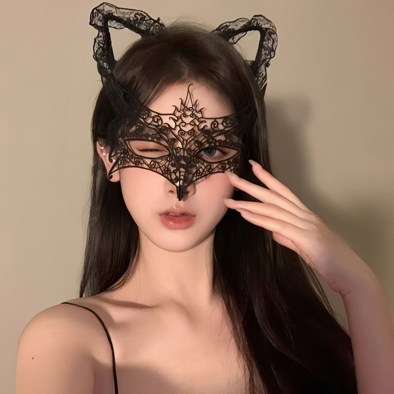 Respirator Half Face - Black Sexy Lingerie Lace Mask Half-face