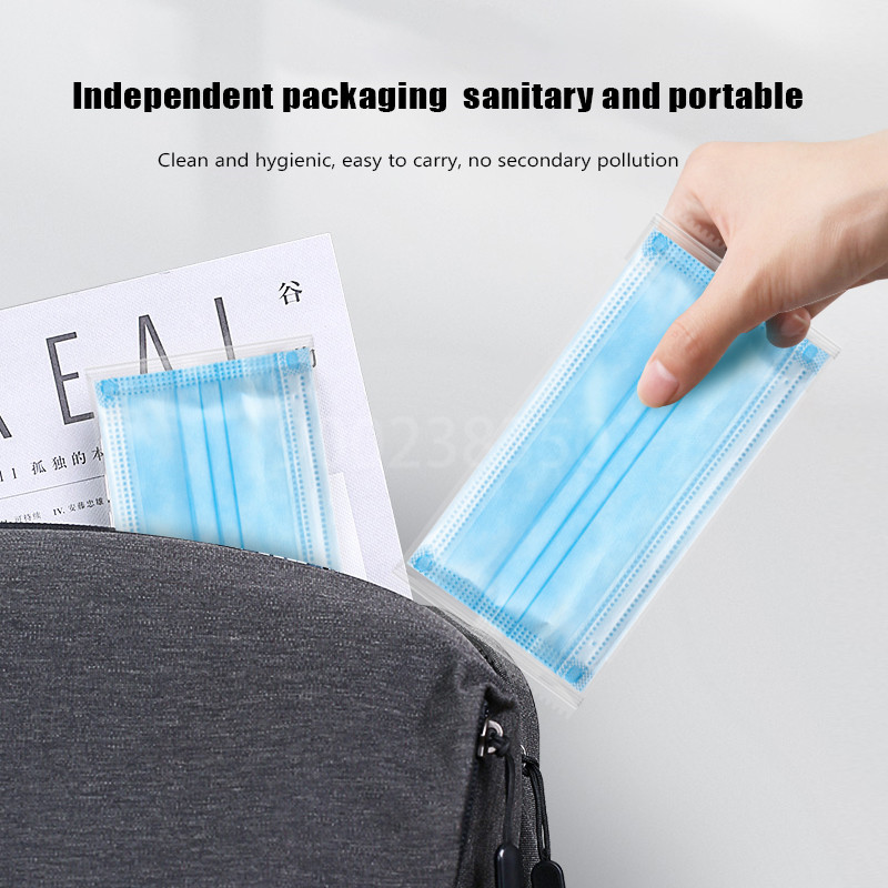 Disposable Mask Blue - 10-500pcs Disposable Adults individual package Masks