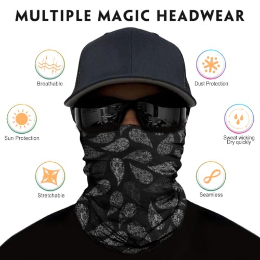 Neck Gaiter for Men Women Head - Neck Gaiter Face Cover บทวิจารณ์และราคา