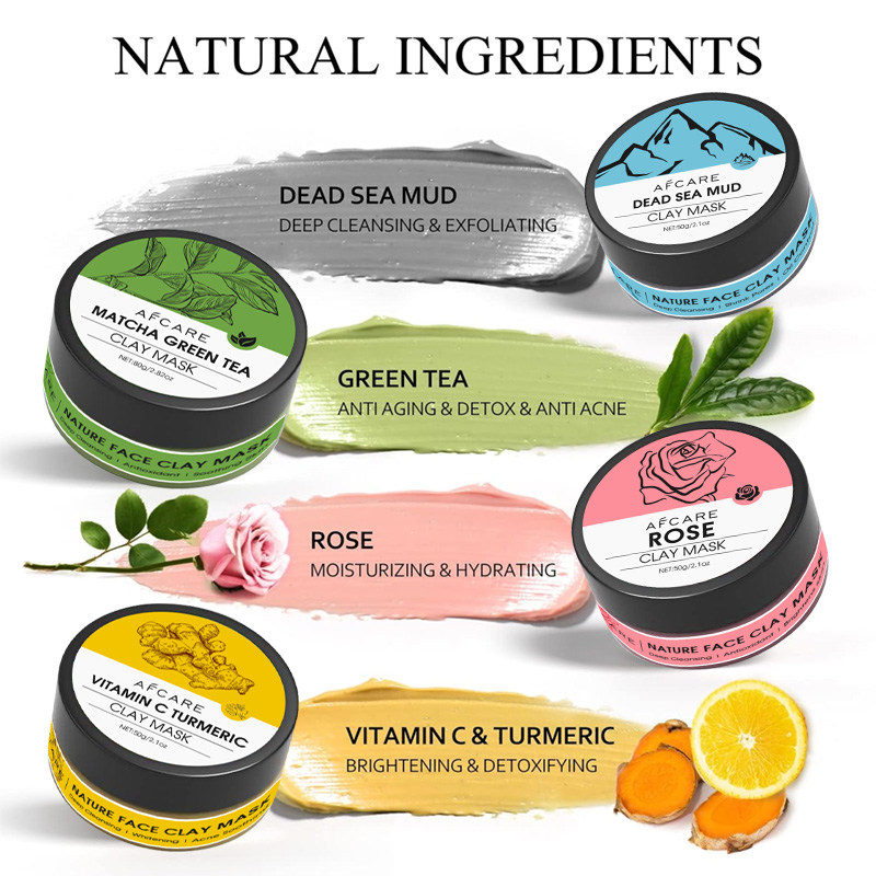 4 Pcs Clay Facial Mask Set Tur - Dust Mask Construction บทวิจารณ์และราคา