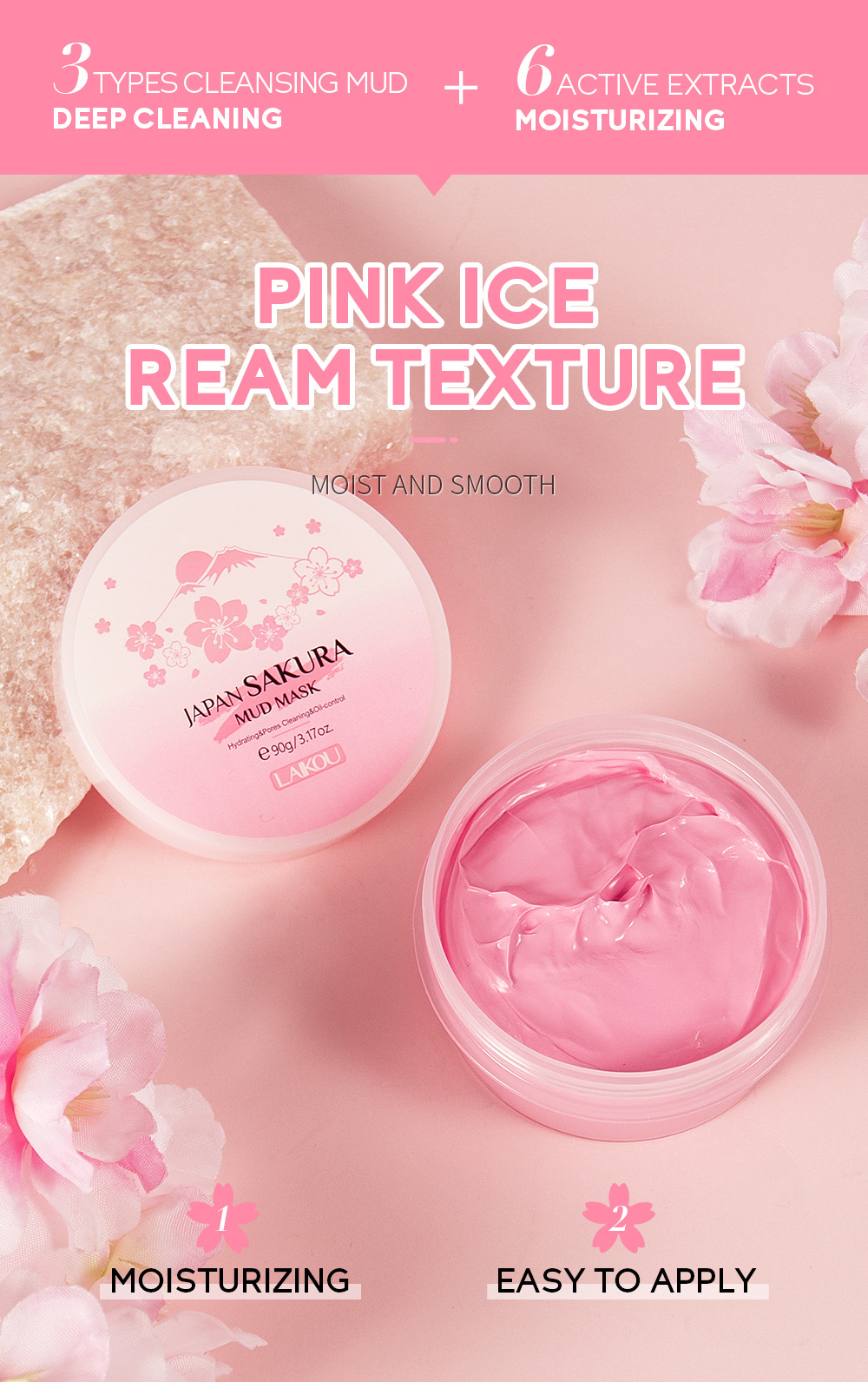LAIKOU Sakura Clay Mask 25g/90 - Dust Mask Construction บทวิจารณ์และราคา