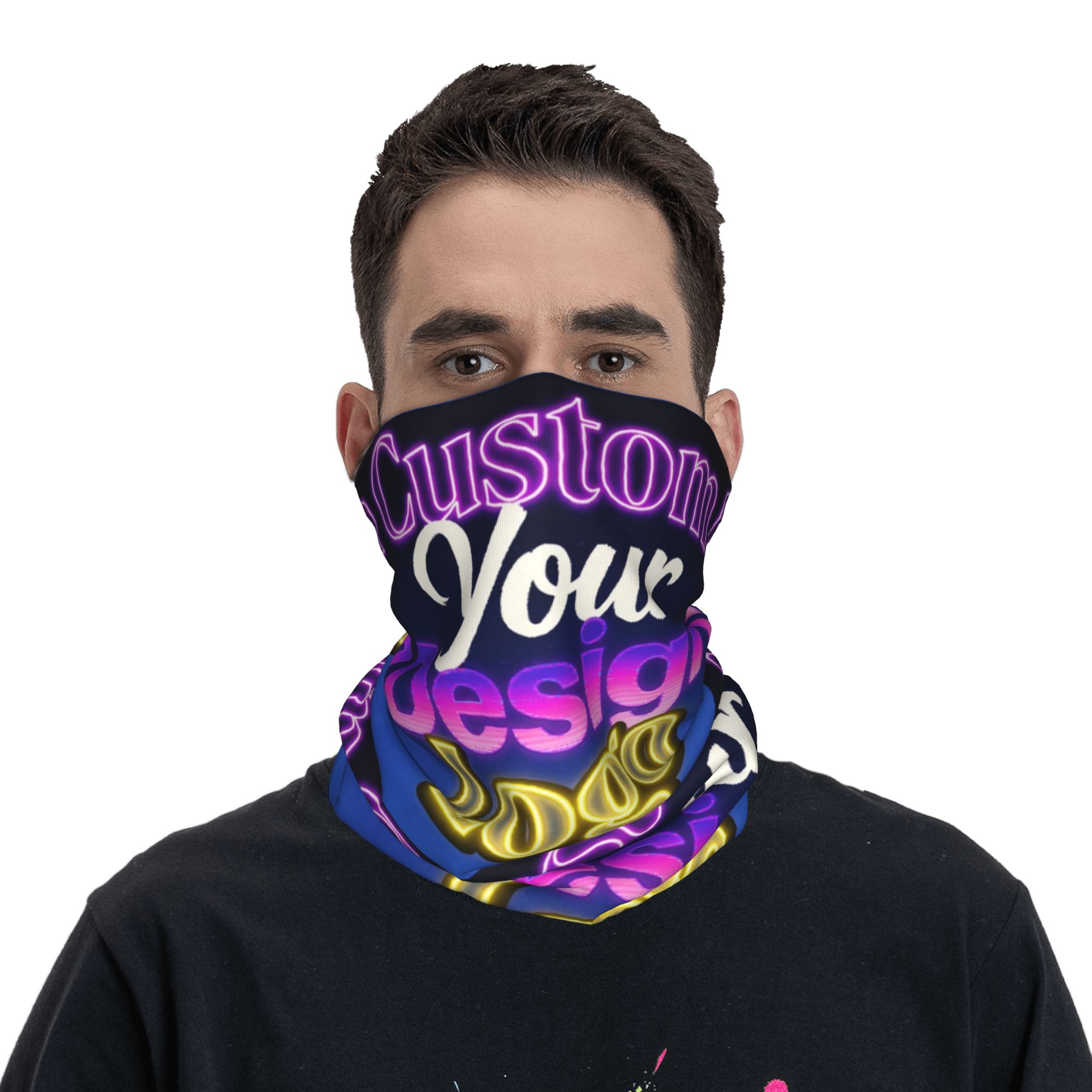 Custom Custom Your Design Logo - Neck Gaiter Face Cover บทวิจารณ์และราคา