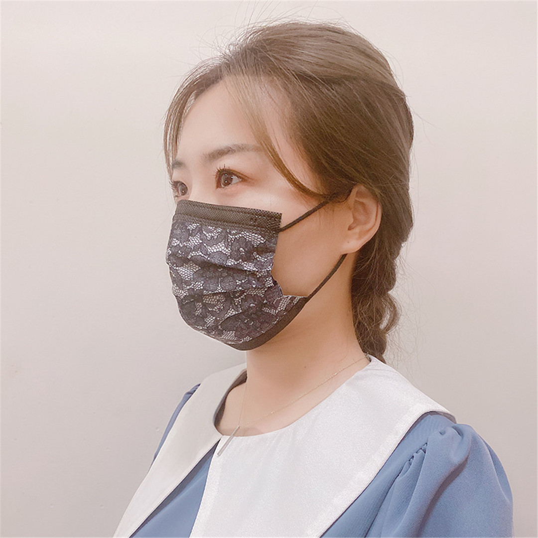 50PCS Disposable Lace Mouth Ma - Disposable Mask Blue บทวิจารณ์และราคา