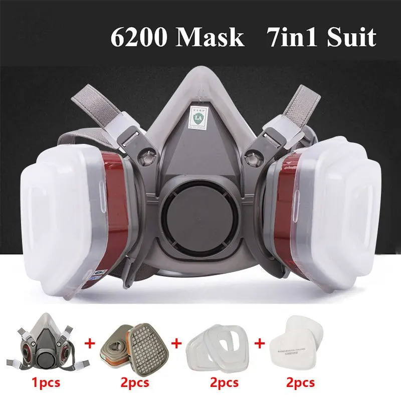 7in1 Gas Proof Half Face Mask  - Respirator Half Face บทวิจารณ์และราคา