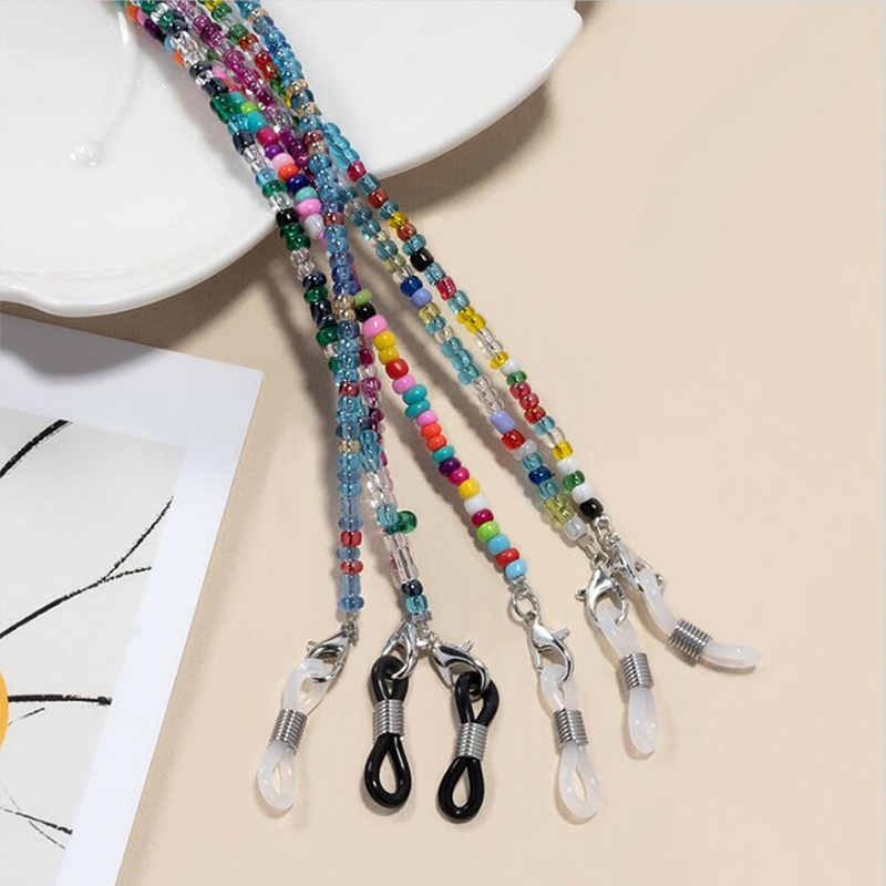 【F】 Colorful Rice Bead Glasses - Mask Chain Holder บทวิจารณ์และราคา