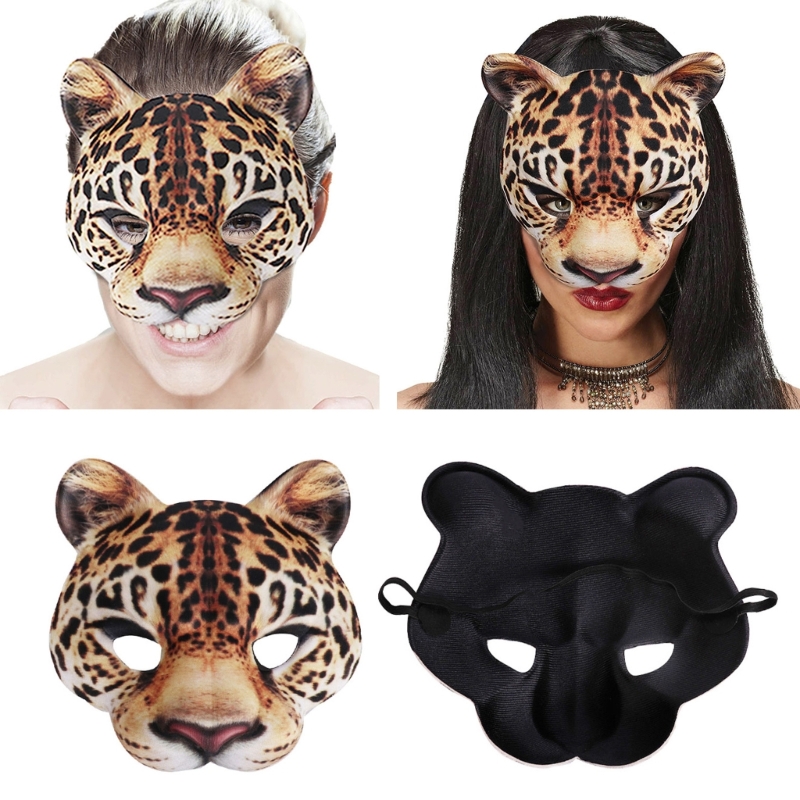 Leopard Mask Party Mask Dress  - Respirator Half Face บทวิจารณ์และราคา