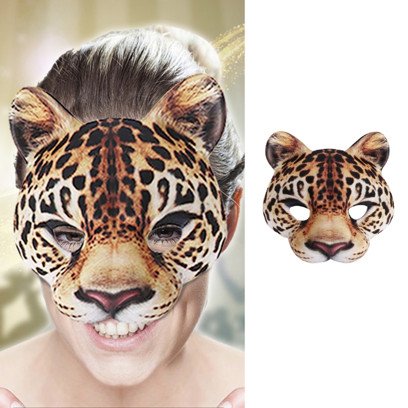 Leopard Mask Party Mask Dress  - Respirator Half Face บทวิจารณ์และราคา