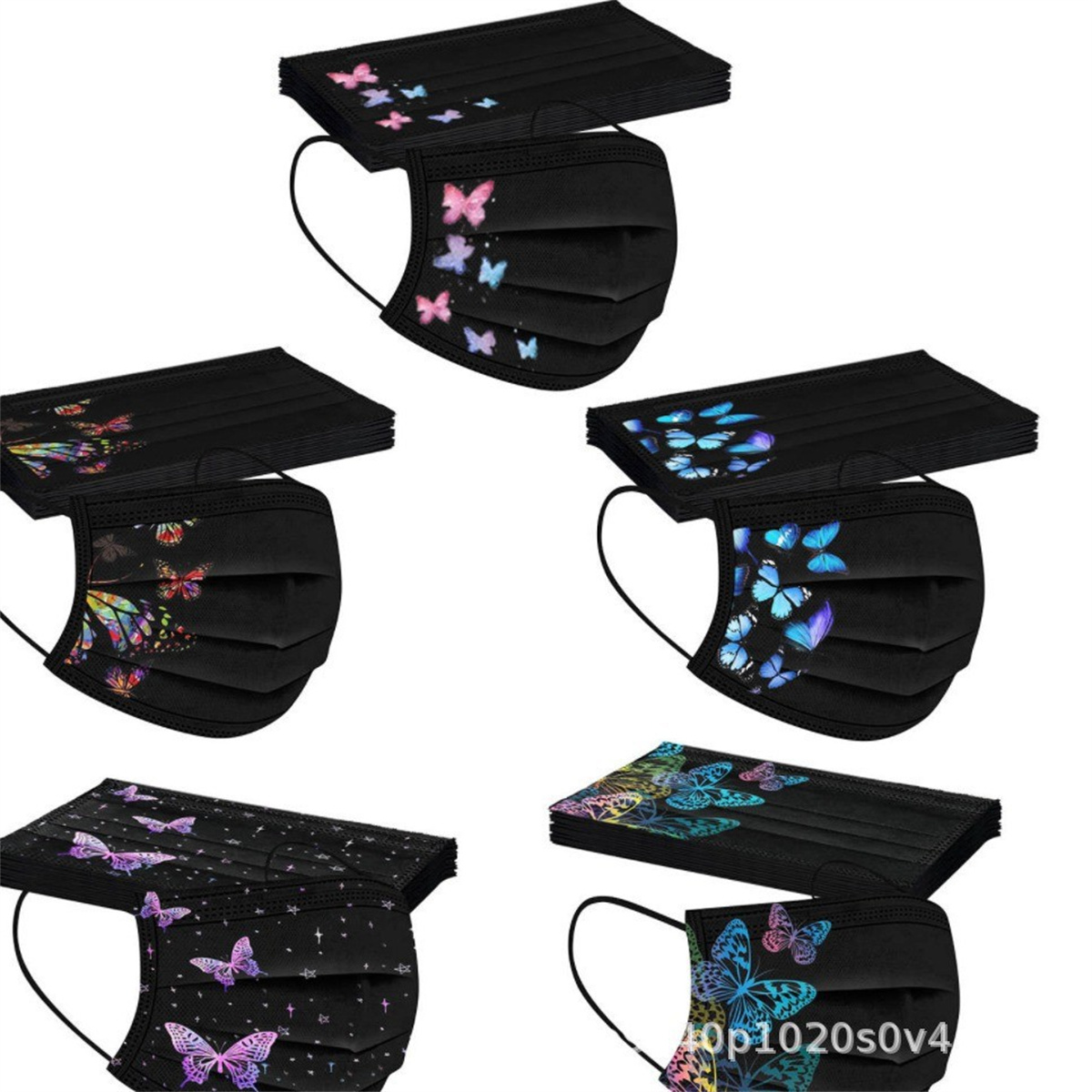 50pcs colorful butterfly print - Disposable Surgical Mask บทวิจารณ์และราคา