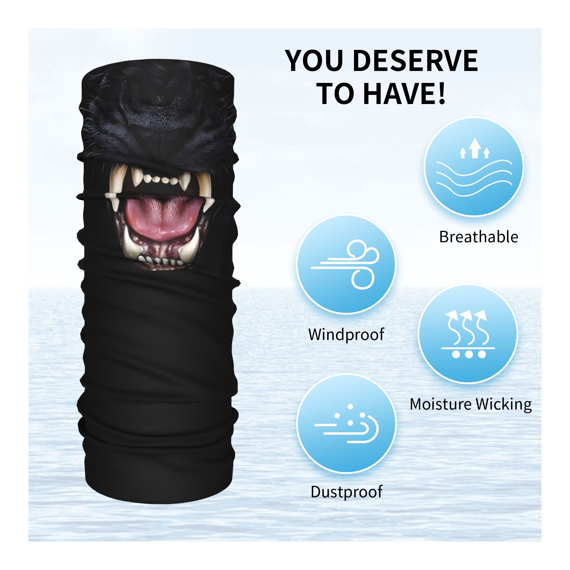 Custom Black Panther Animal He - Neck Gaiter Face Cover บทวิจารณ์และราคา