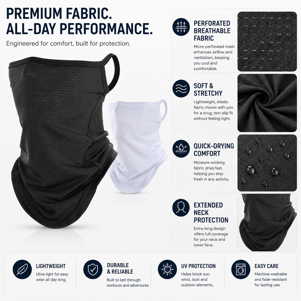 Breathable Quick-Dry Neck Gait - Respirator Half Face บทวิจารณ์และราคา