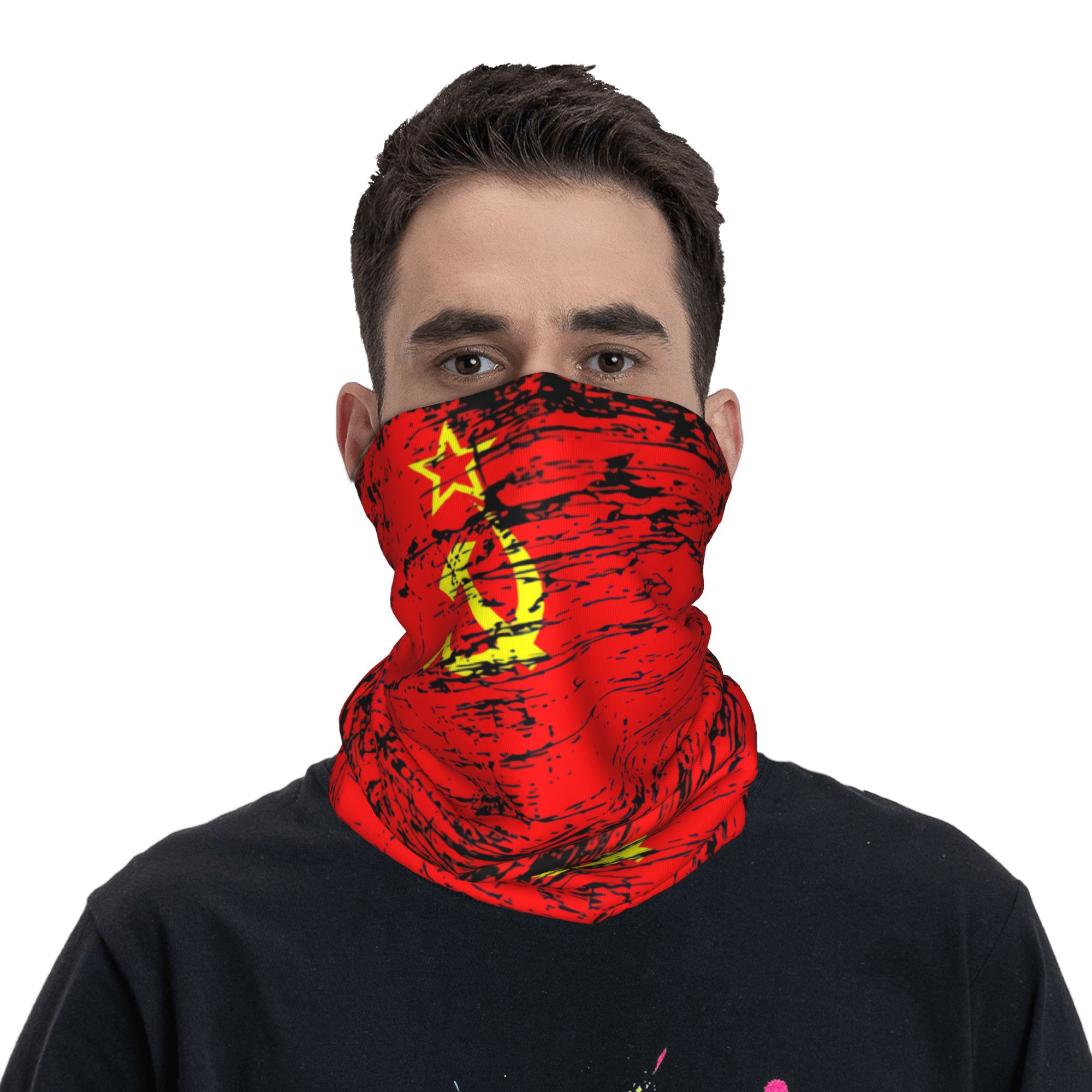 Russian Flag Soviet Union USSR - Neck Gaiter Face Cover บทวิจารณ์และราคา