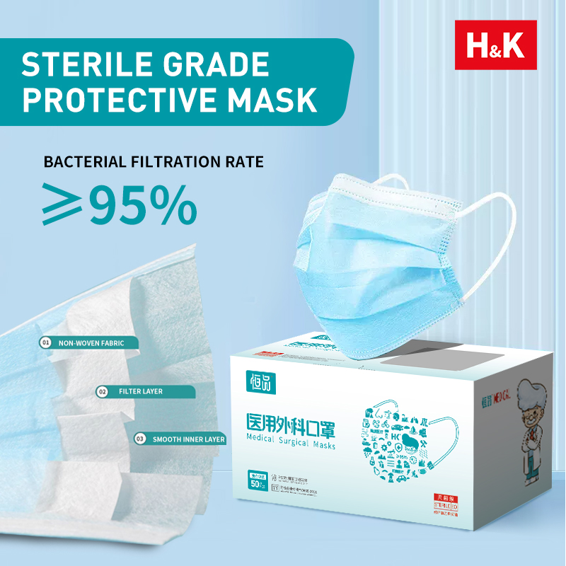50/100 PCS Box Blue Face Masks - Disposable Mask Blue บทวิจารณ์และราคา