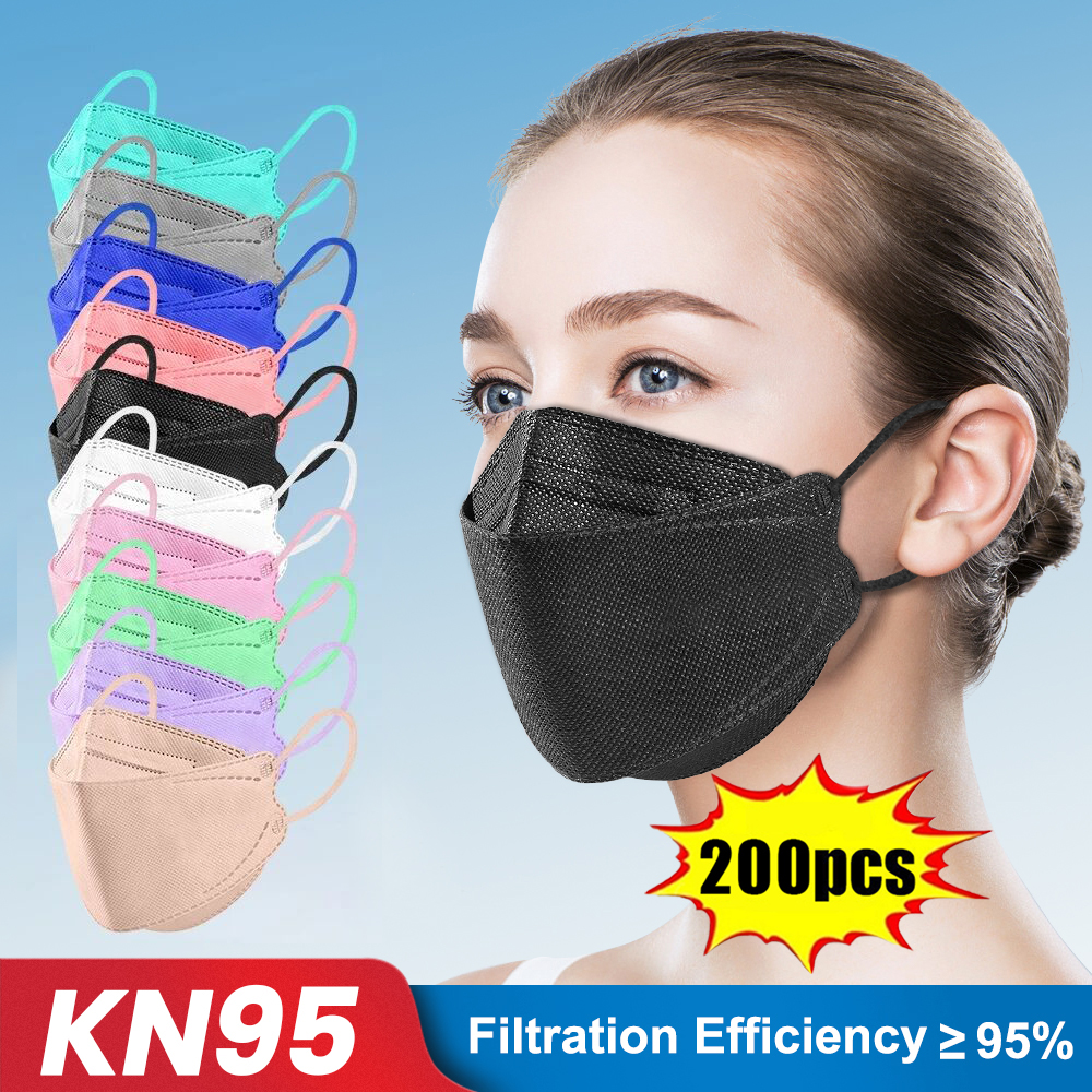 10-200pcs ffp2 mascarillas CE  - Disposable Surgical Mask บทวิจารณ์และราคา