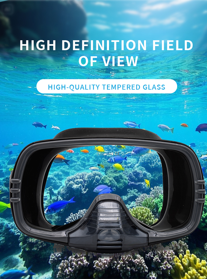 New Large Frame Diving Mask wi - Silicone Mask Bracket บทวิจารณ์และราคา
