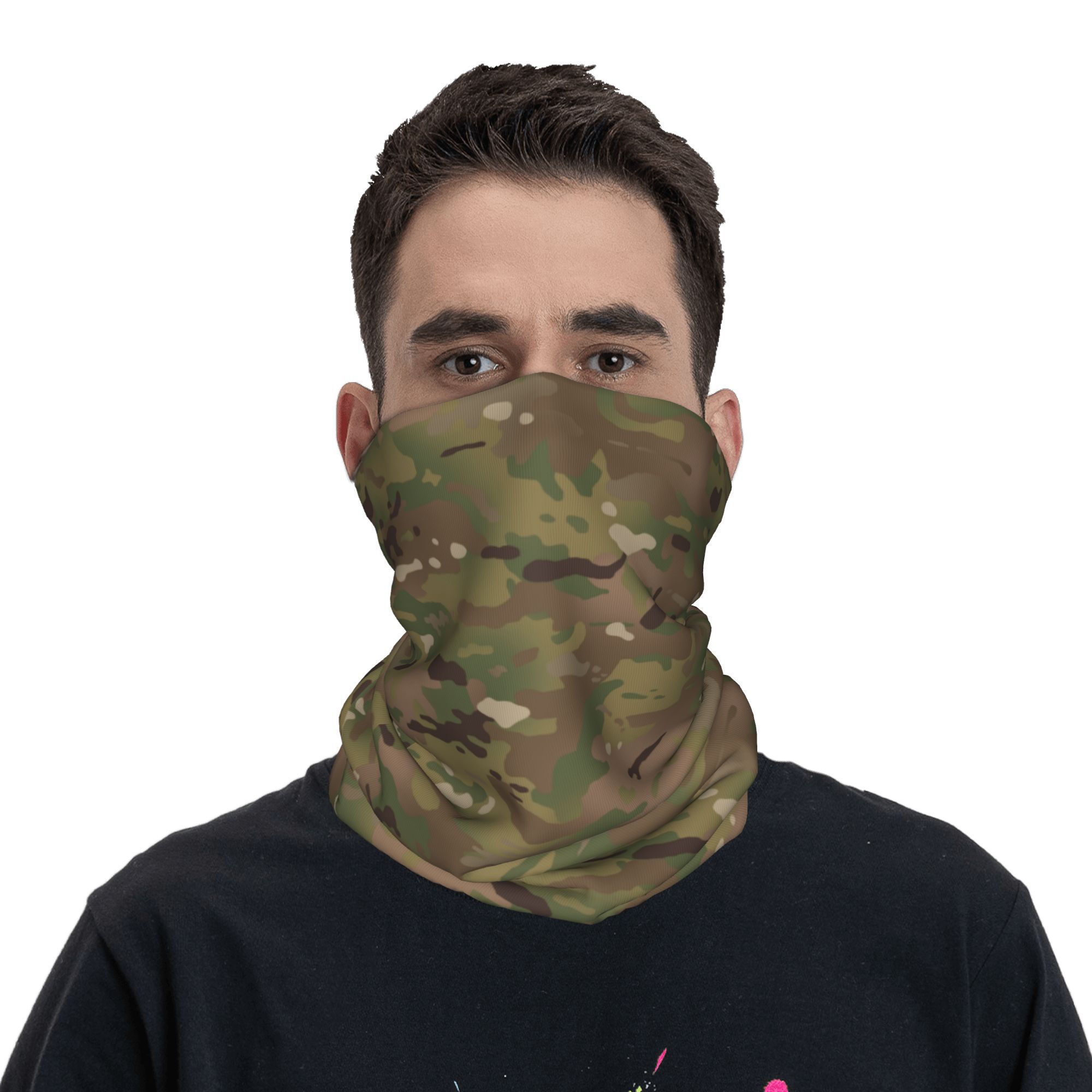 Custom Military Camouflage Pat - Neck Gaiter Face Cover บทวิจารณ์และราคา