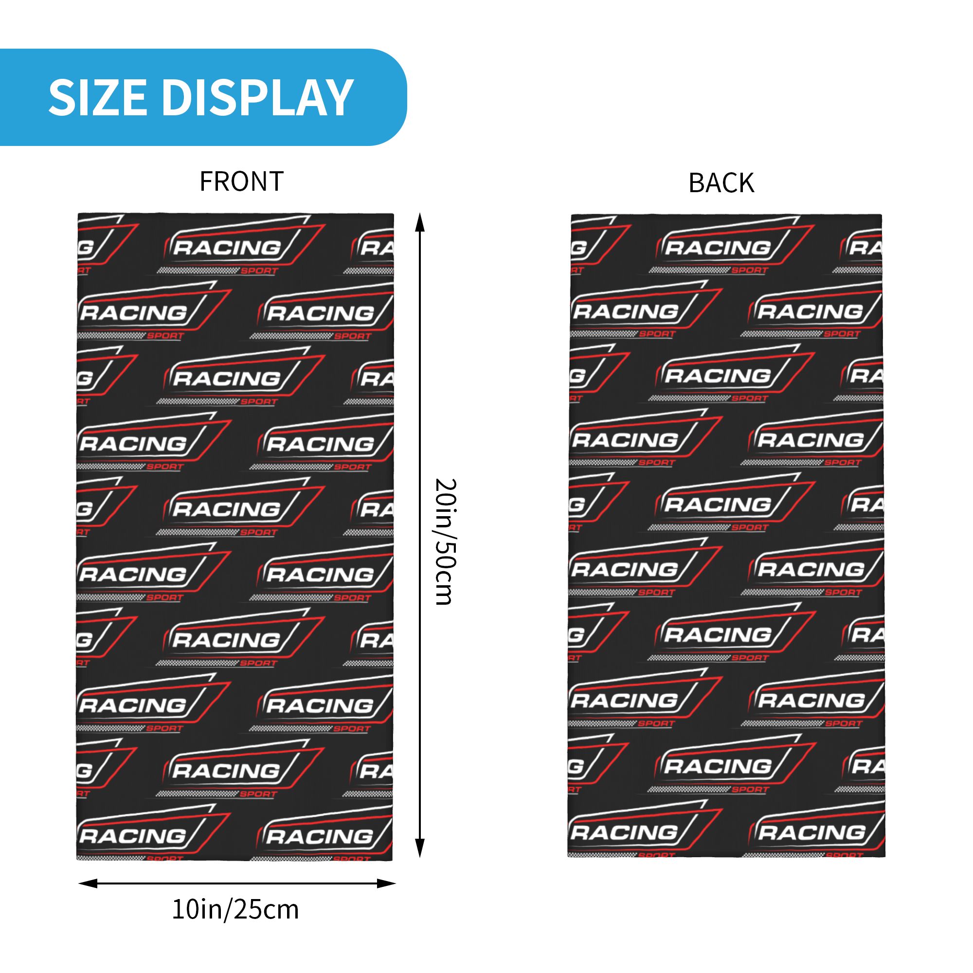 Custom Racing Speed Race Banda - Neck Gaiter Face Cover บทวิจารณ์และราคา
