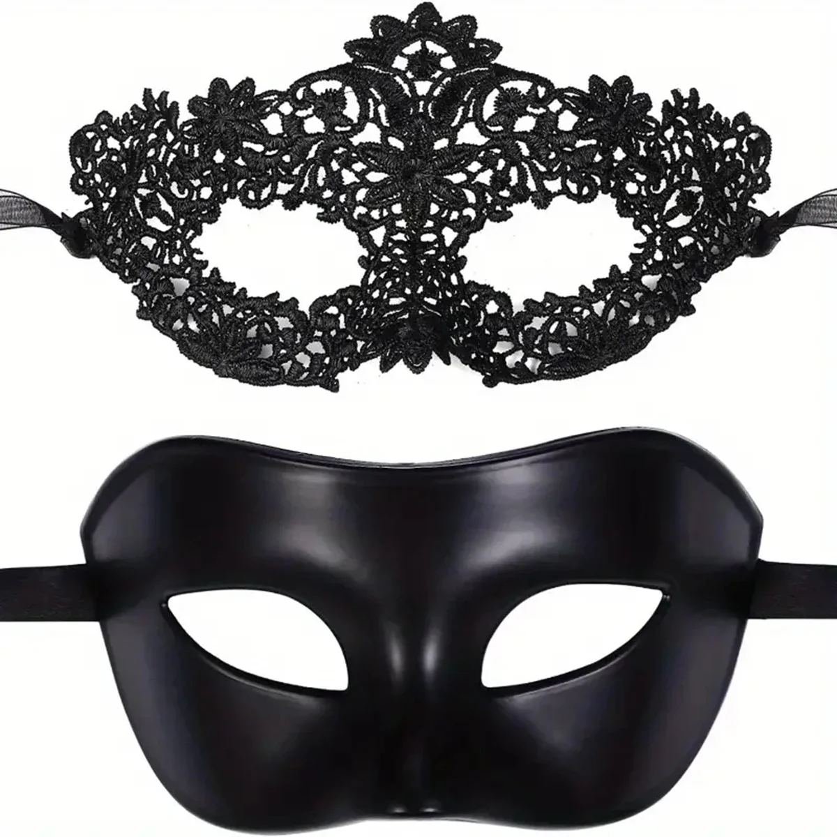 2pcs Elegant Black Lace Masque - Black Face Mask Pack บทวิจารณ์และราคา
