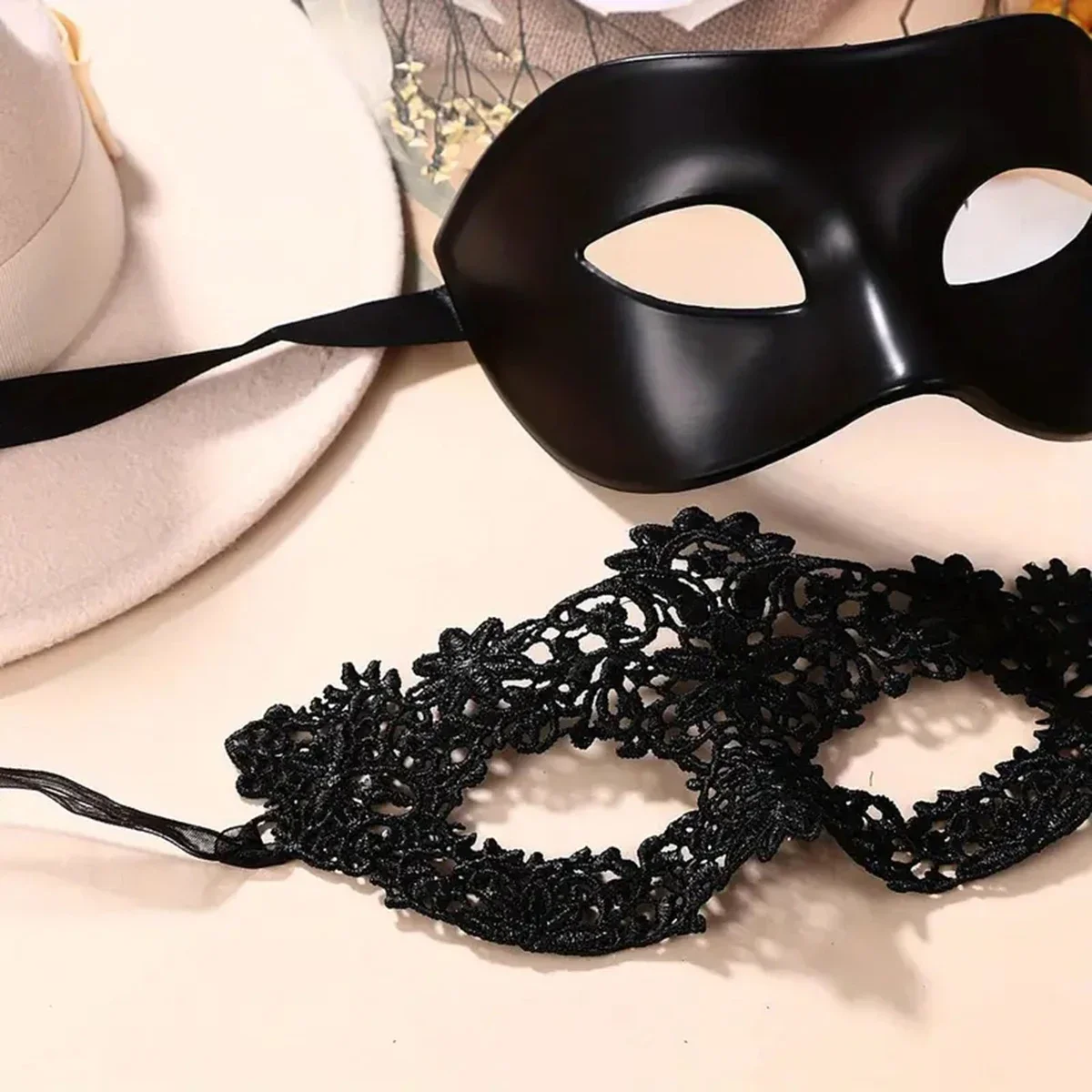 2pcs Elegant Black Lace Masque - Black Face Mask Pack บทวิจารณ์และราคา