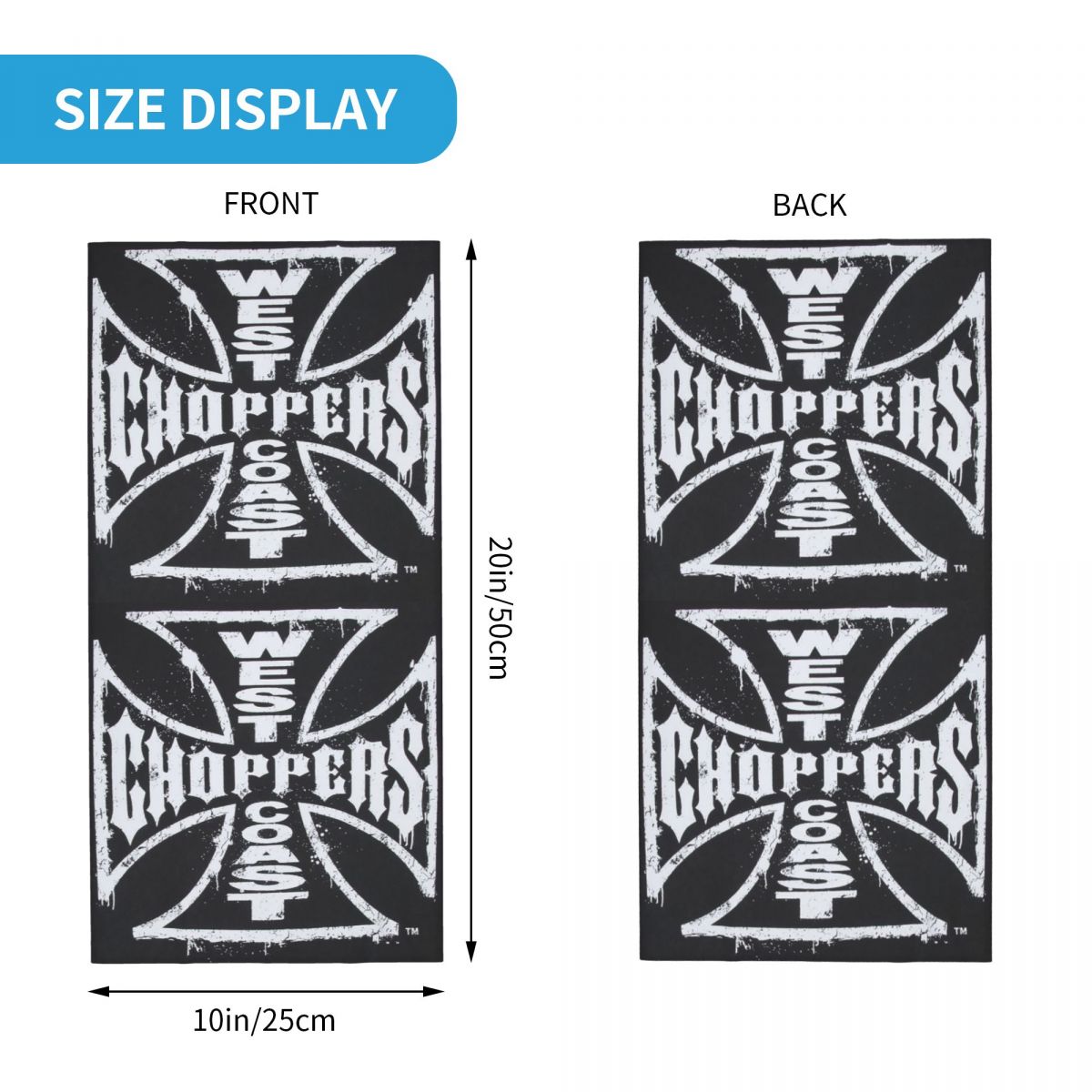 West Coast Iron Cross Choppers - Neck Gaiter Face Cover บทวิจารณ์และราคา