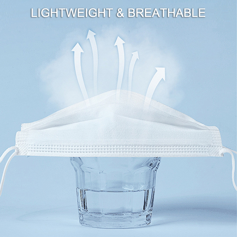 50Pcs 3-layer Mask Face Masks  - Disposable Mask Blue บทวิจารณ์และราคา