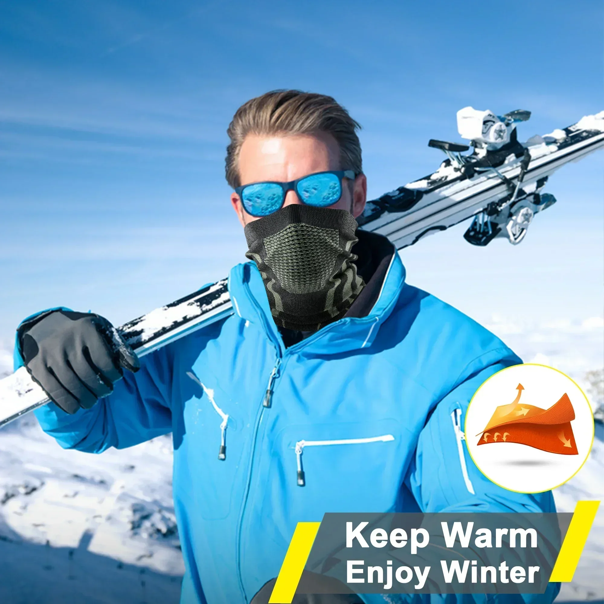 Winter Ring Tube Soft Bandana  - Neck Gaiter Face Cover บทวิจารณ์และราคา