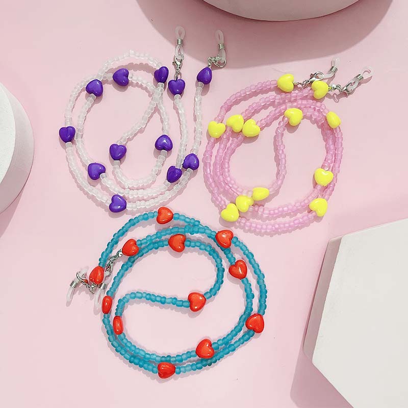 Trendy Peach Heart Anti Slip R - Mask Chain Holder บทวิจารณ์และราคา